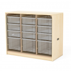 Holzschrank mit 3 Reihen von Schubladen