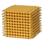 Würfel von 1000 - Goldenes Material - Kunststoff