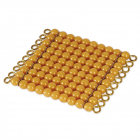 Quadrat Goldenes Material - Kunststoff