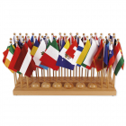 Flaggenständer mit Flaggen der Europäischen Länder