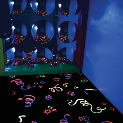 Space Maze - Fluoreszierender Teppich
