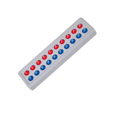 SCHUBI ABACO 20 mit Zahlen - Modell A 10/10 Kugeln (rot/blau)