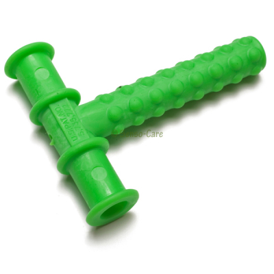 Chewy Tubes grün mit Knötchen - Beißrohr - Beißhilfen - Beißring