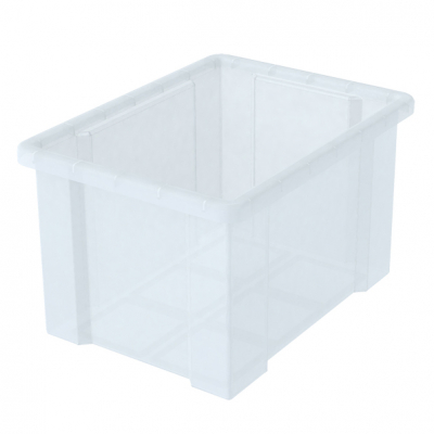 Aufbewahrungsbox ohne Deckel, transparent - Größe L 