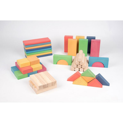 Regenbogen Holz Jumbo Block Set - Pk54