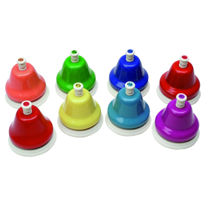 Sensory Kidsplay Deskbell Set, 8 farbenfrohe Glocken
